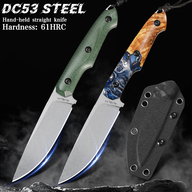 Edc Fixed Blade Deep Carry - Handcrafted DC53 fixed-blade knife, men's everyday