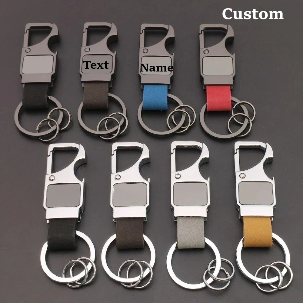 Personalized Genuine Leather K - Bottle Opener Keyring recension och pris