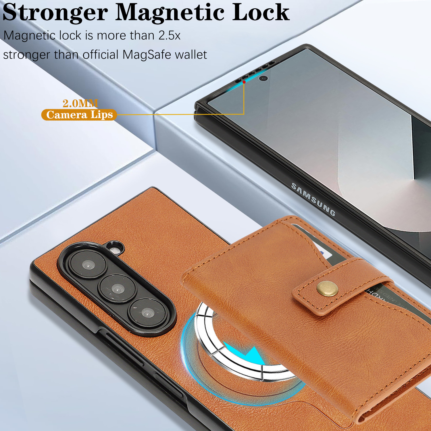 Applicable to Samsung Z Fold7  - Money Clip Magnetic recension och pris
