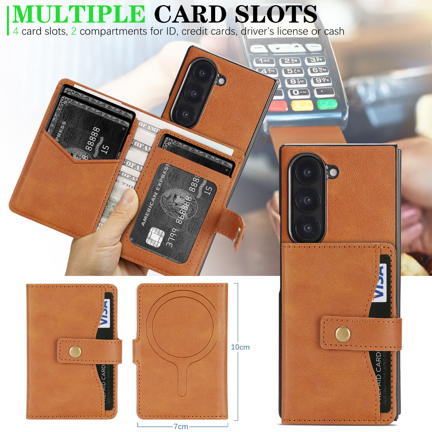 Applicable to Samsung Z Fold7  - Money Clip Magnetic recension och pris