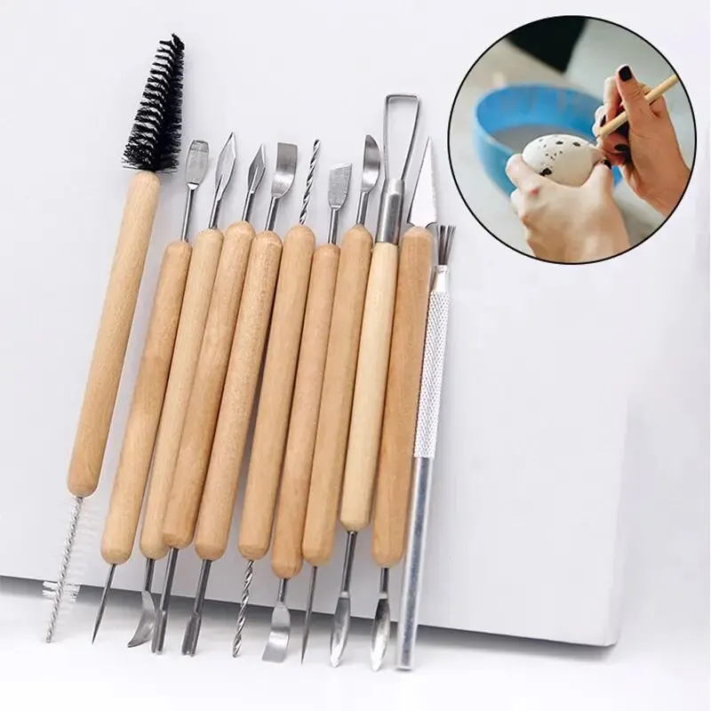 11pcs/set Pottery Tools  Wood  - Pocket Knife Ceramic recension och pris