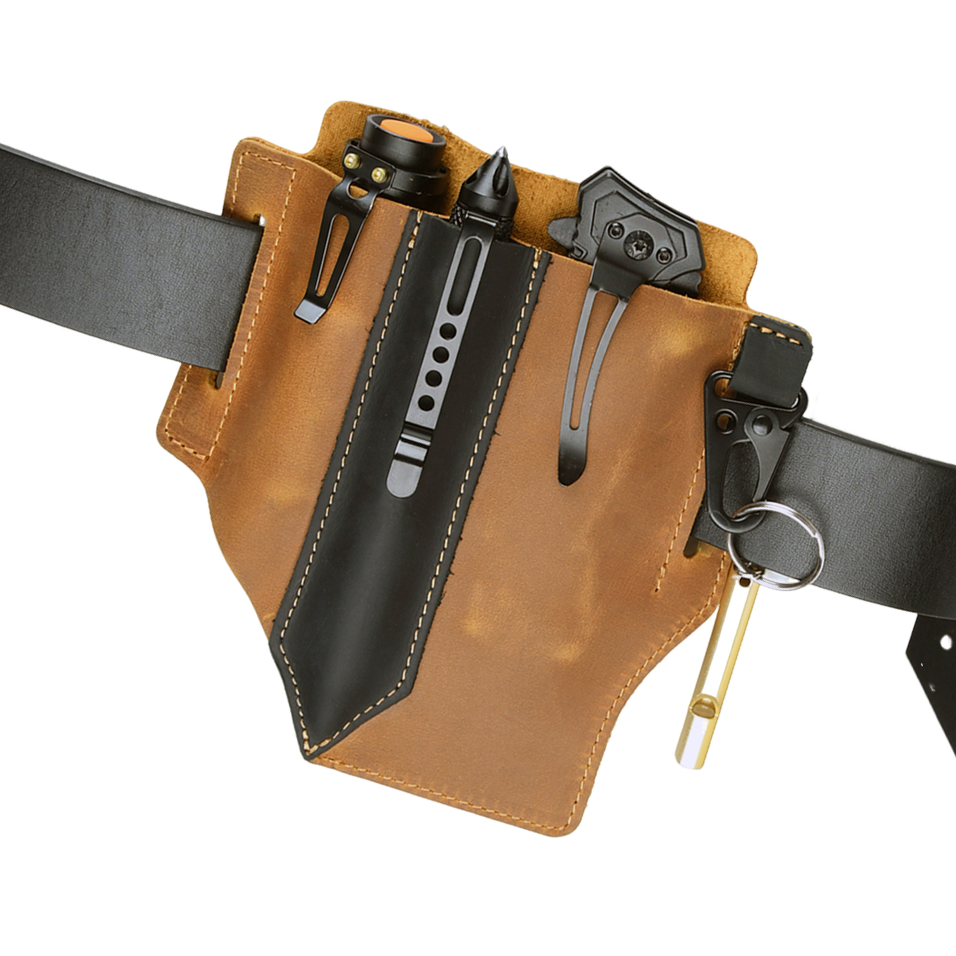 Men Travel Tactical Waist Bag  - Leather Edc. Carry Pouch recension och pris