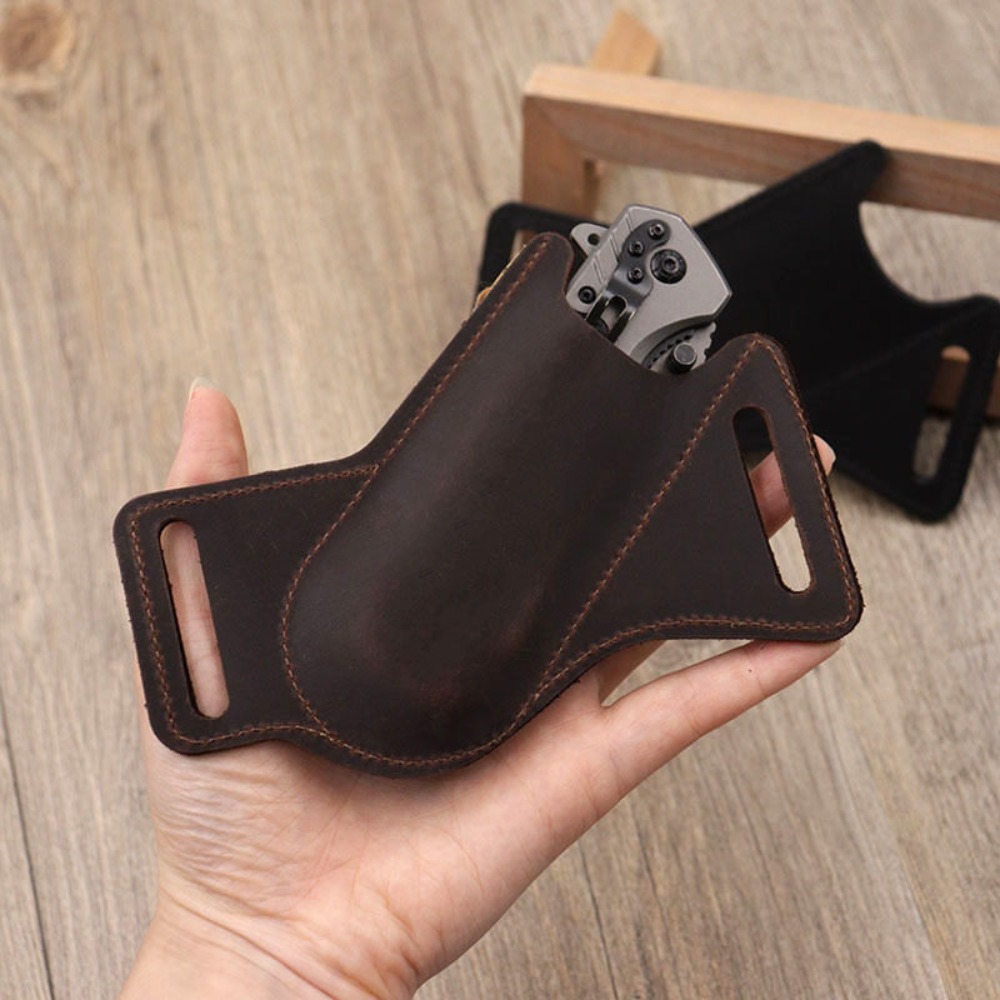 Outdoor EDC Tool Kit Molle Pou - Leather Edc. Carry Pouch recension och pris