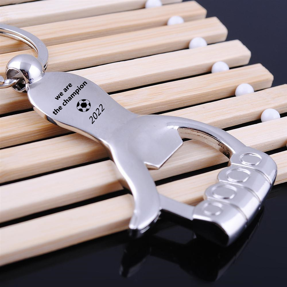 Custom Text Logo Keychain Thum - Bottle Opener Keyring recension och pris