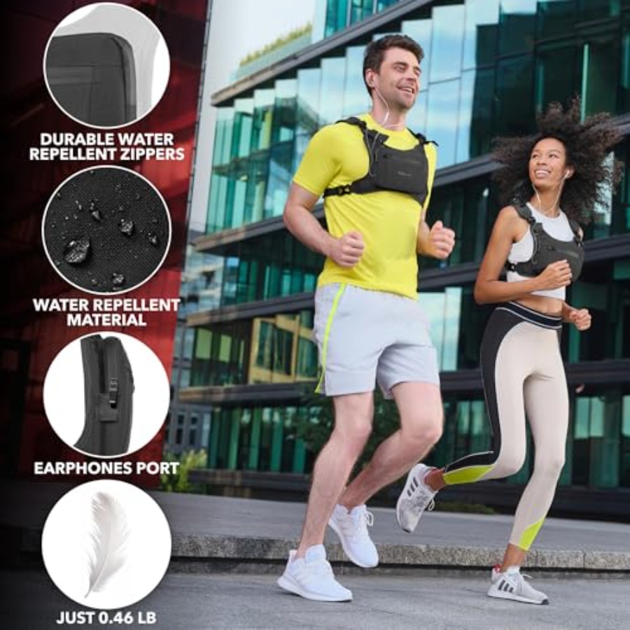Running Chest Pack Reflective  - Leather Edc. Carry Pouch recension och pris