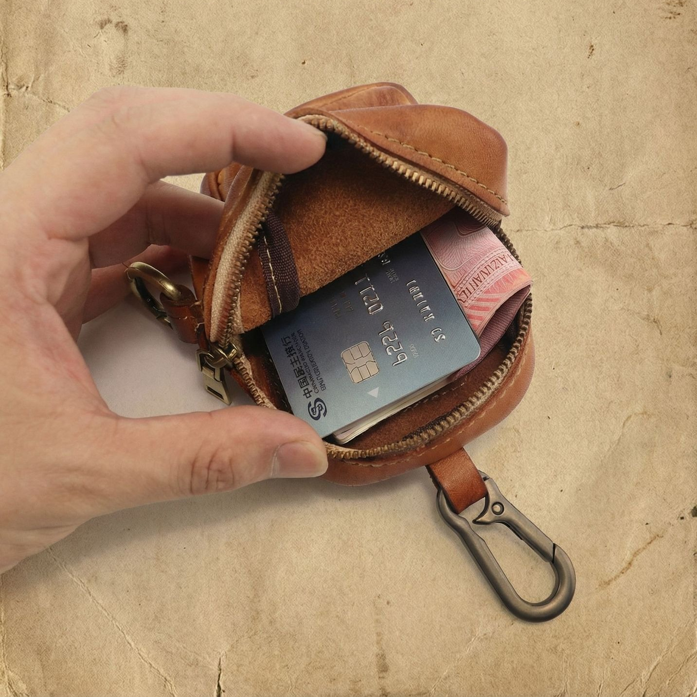 Rugged Vintage Leather Mini Cl - Leather Edc. Carry Pouch recension och pris