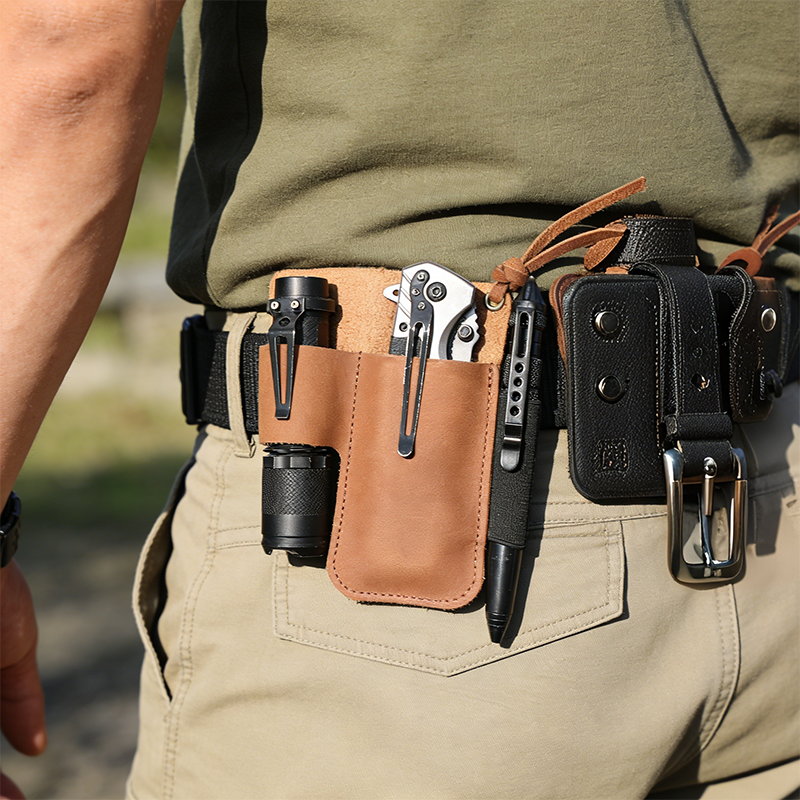 EDC Leather Flashlight Tool Ho - Edc Carry Pouch recension och pris