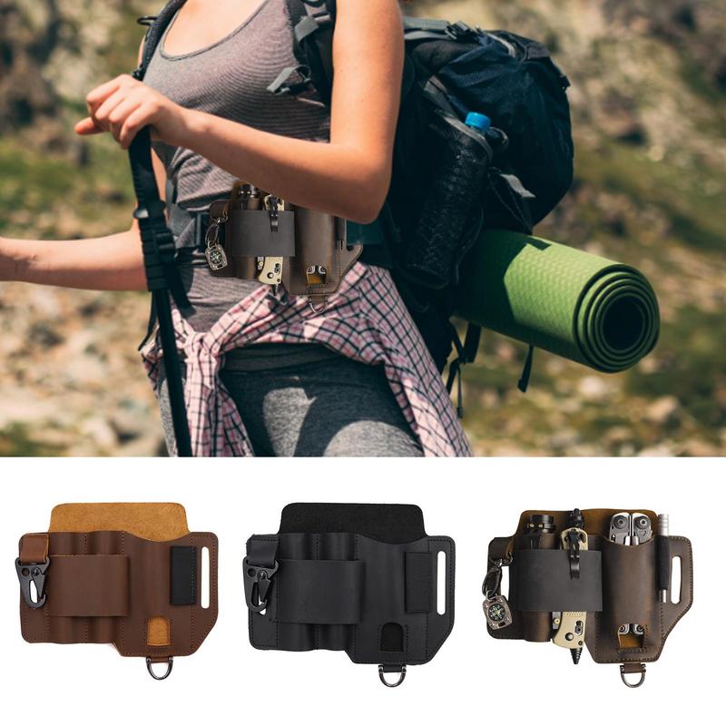 Men Leather EDCs Organizer She - Edc Carry Flashlight recension och pris