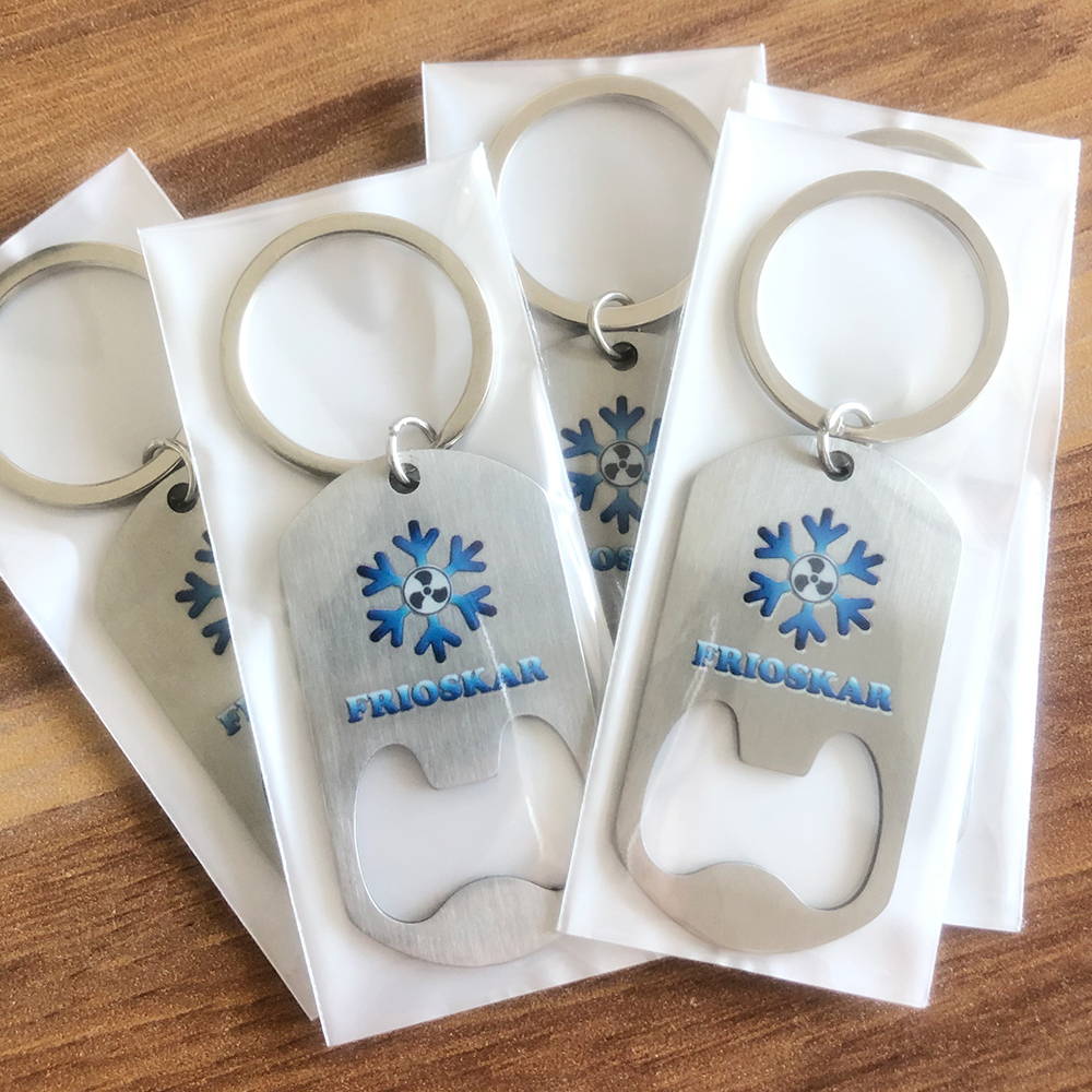 Custom Company Logo Stainless  - Bottle Opener Keyring recension och pris
