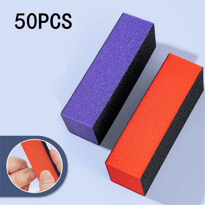 10/20/50pcs 3 Side Sponge Nail - Nail File Titanium recension och pris