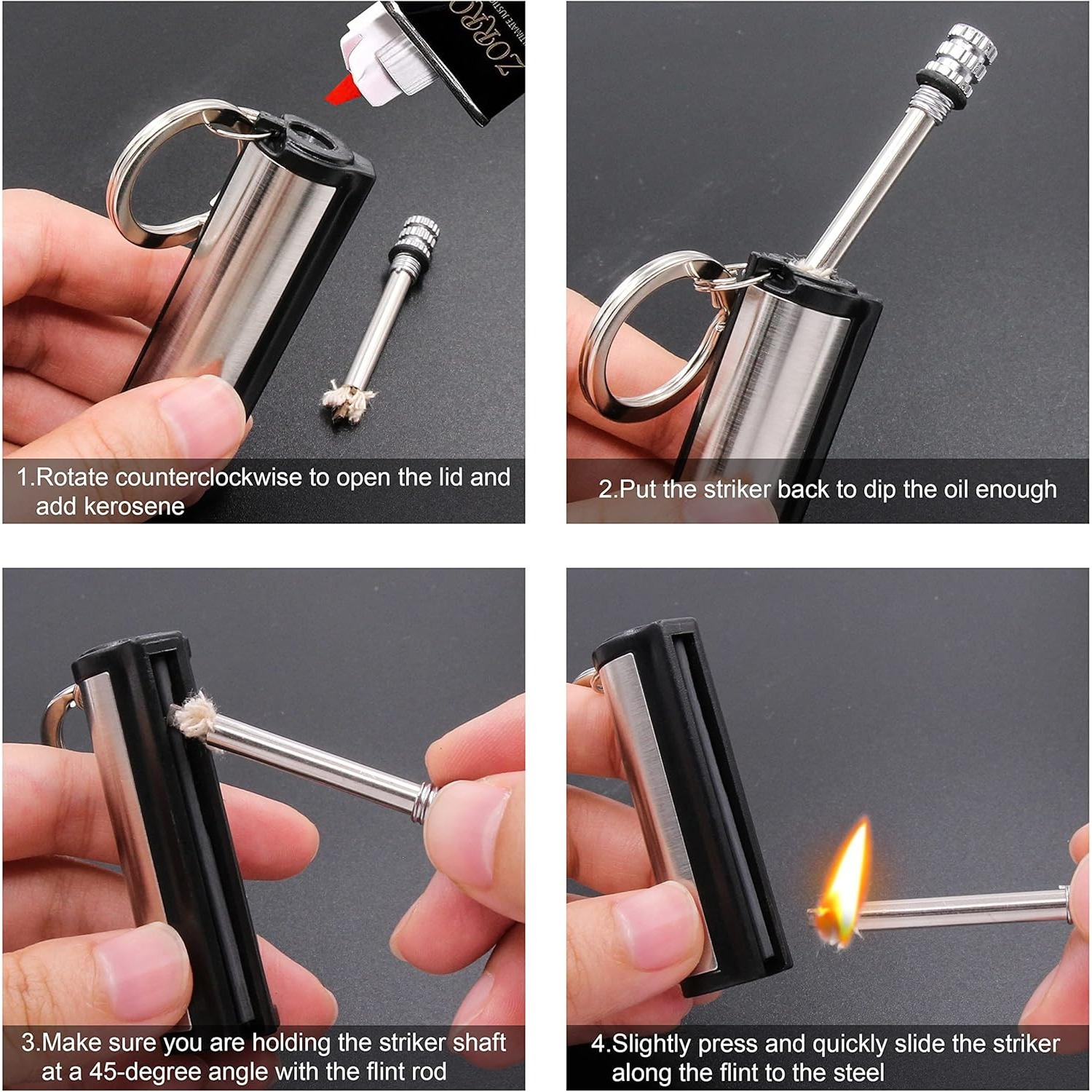 1-5-pack Magnesium flint set,  - Ferro Rod Striker recension och pris