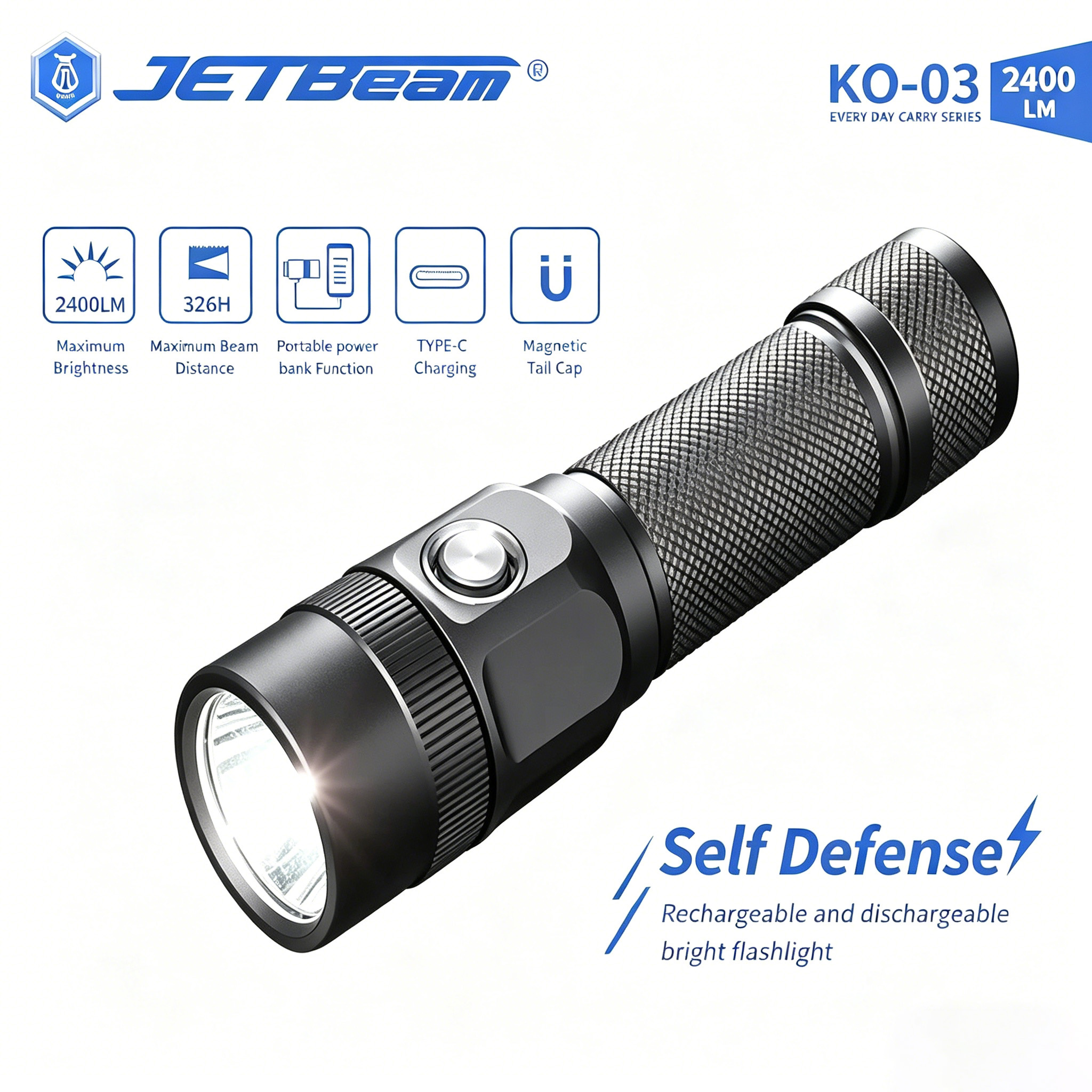 Jetbeam KO-03 EDC Flashlight 2 - Edc Carry Flashlight recension och pris