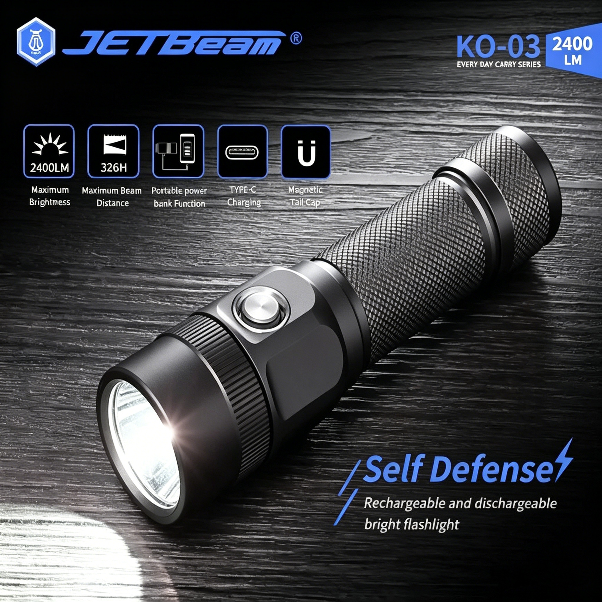 Jetbeam KO-03 EDC Flashlight 2 - Edc Carry Flashlight recension och pris