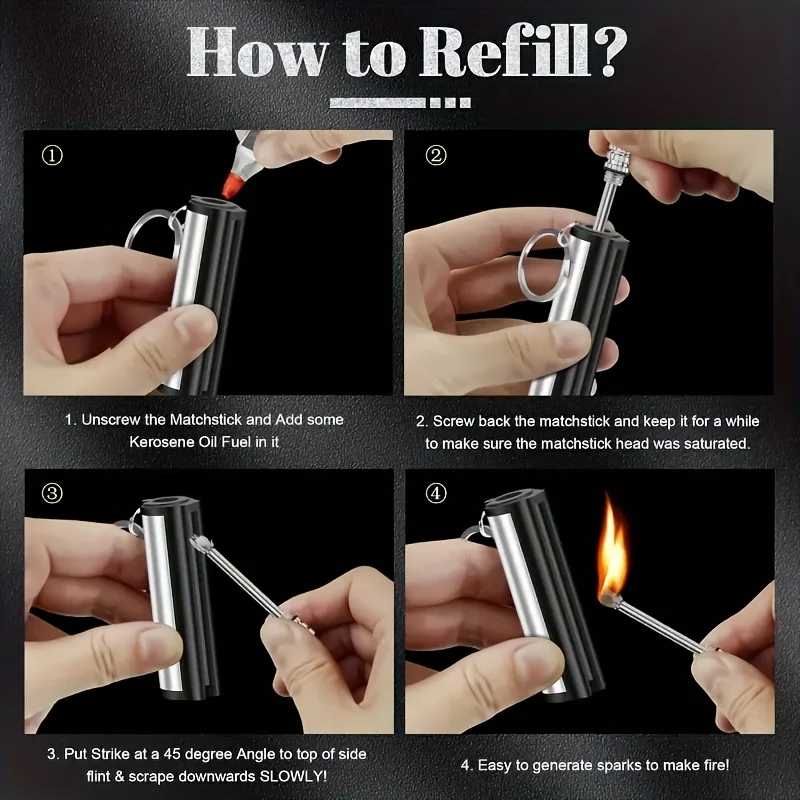 2026 Pack Match Lighter, Flint - Ferro Rod Striker recension och pris