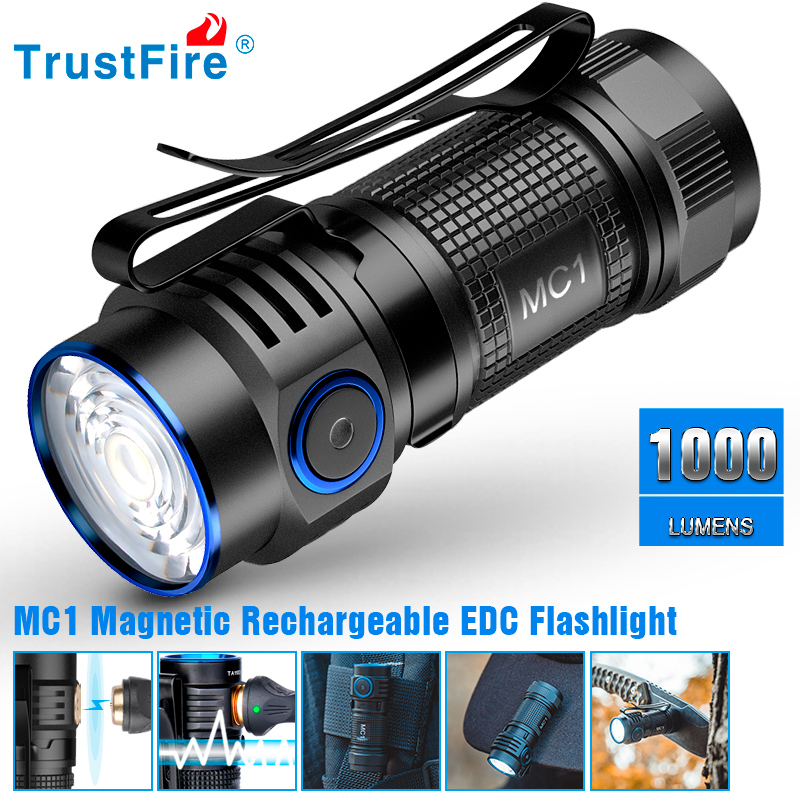 Trustfire MC1 Usb Rechargeable - Edc Carry Flashlight recension och pris